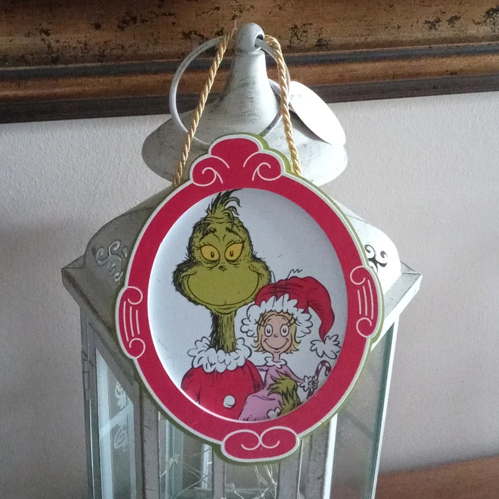 Grinch and Cindy Lou Wood Ornament
